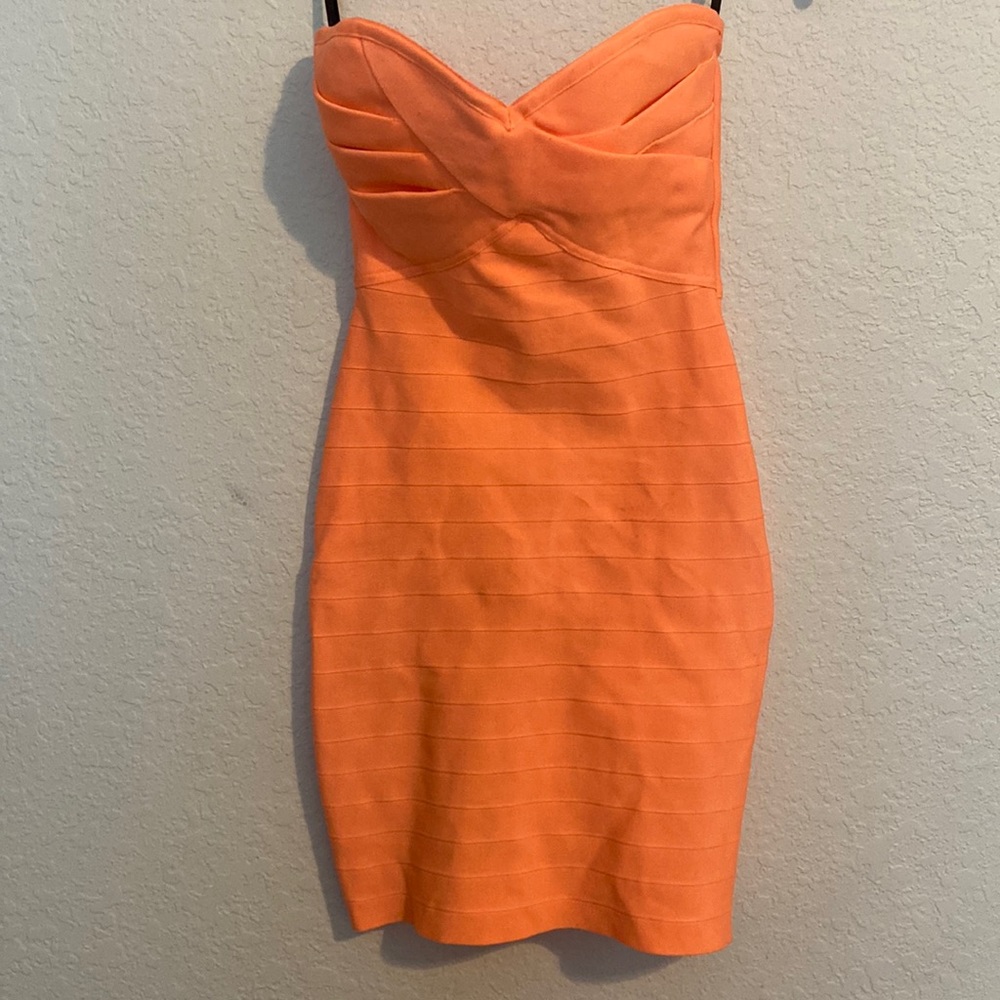 Bebe pink/coral sexy dress